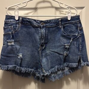 Denim Distressed Women Shorts
